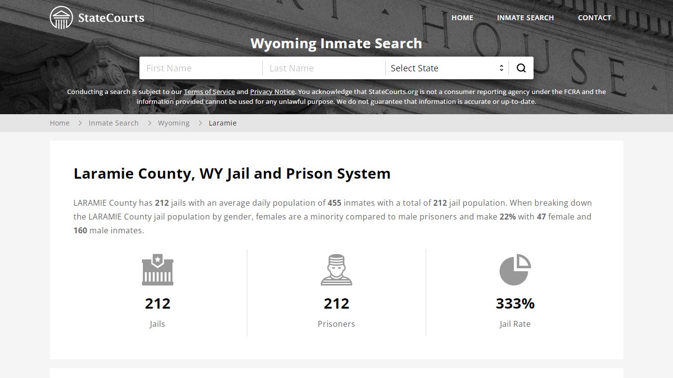 Laramie County, WY Inmate Search - StateCourts